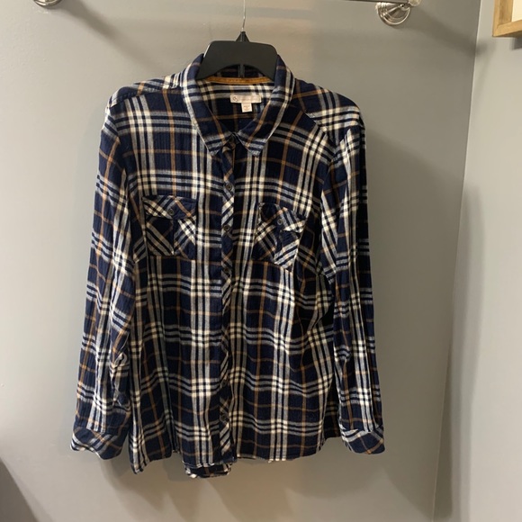 Dress Barn Tops - Navy button down! Dress barn women’s 1X